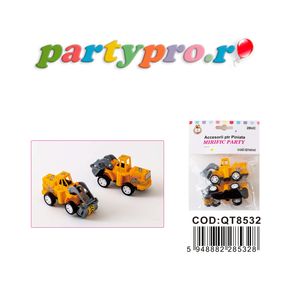 24 jucarii pentru piniata, excavator, PPQT8532 - imagine 3