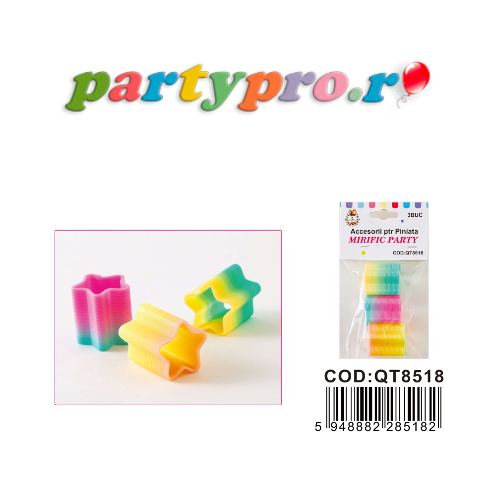 36 jucarii pentru piniata, stelute, PPQT8518 - imagine 3