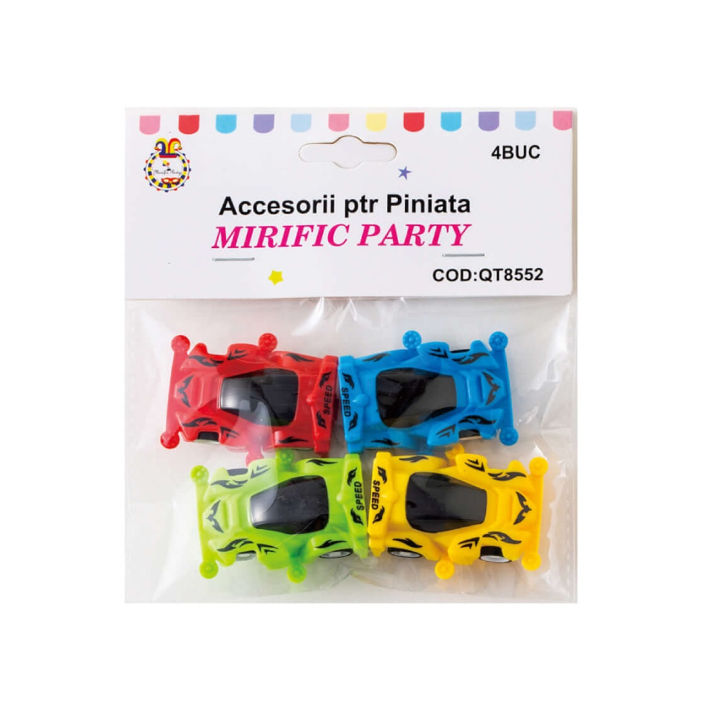 48 jucarii pentru piniata, masini curse, PPQT8552 - imagine 2