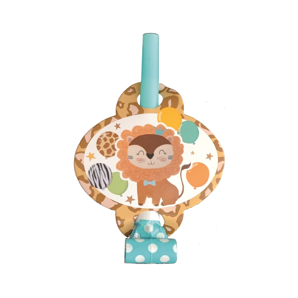 Set 6 suflatori multicolor, 13x8.5 cm, animalute