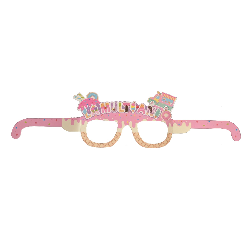 Set 6 buc. ochelari multicolor, 40 cm, furgoneta, la multi ani