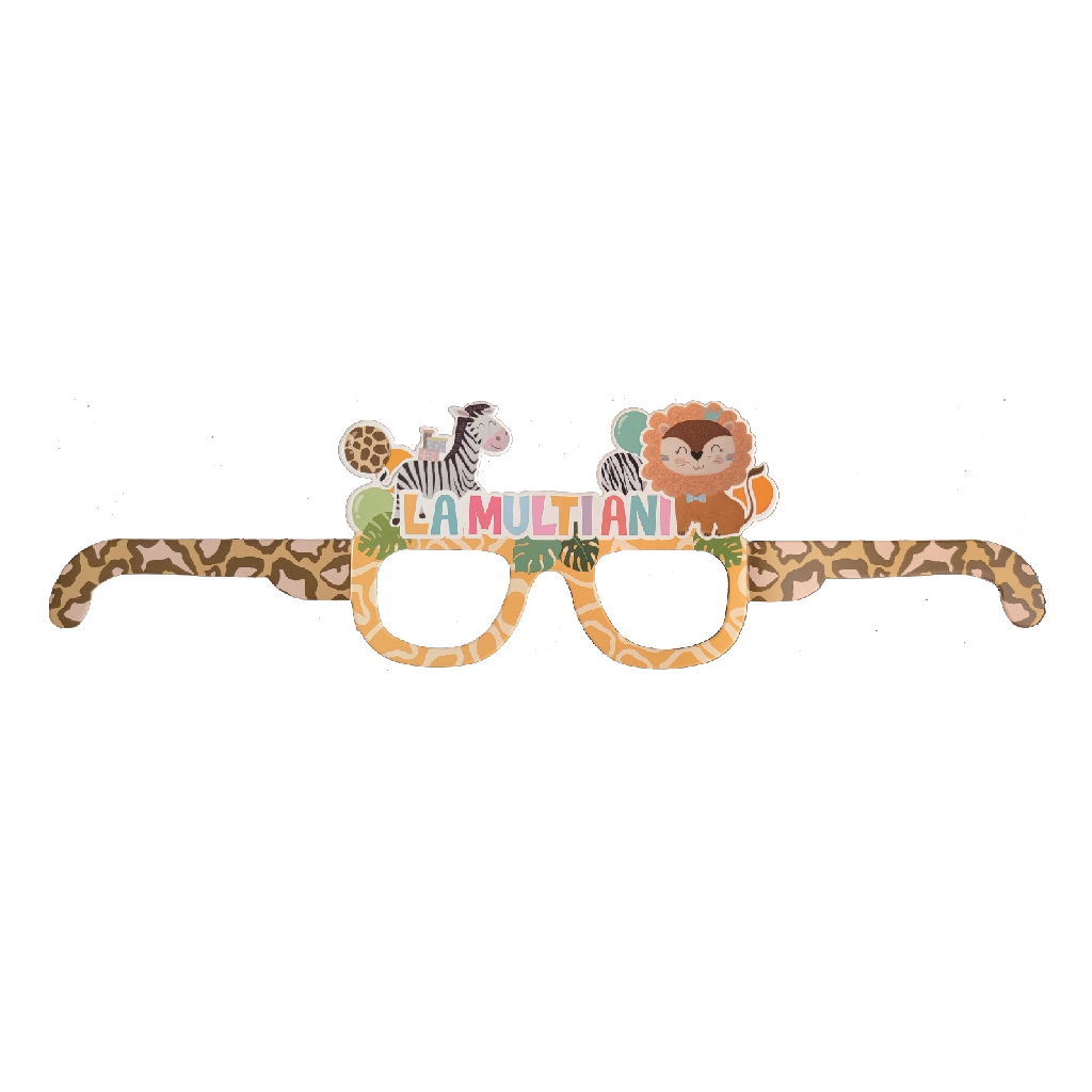 Set 6 buc. ochelari multicolor, 40 cm, animalute, la multi ani