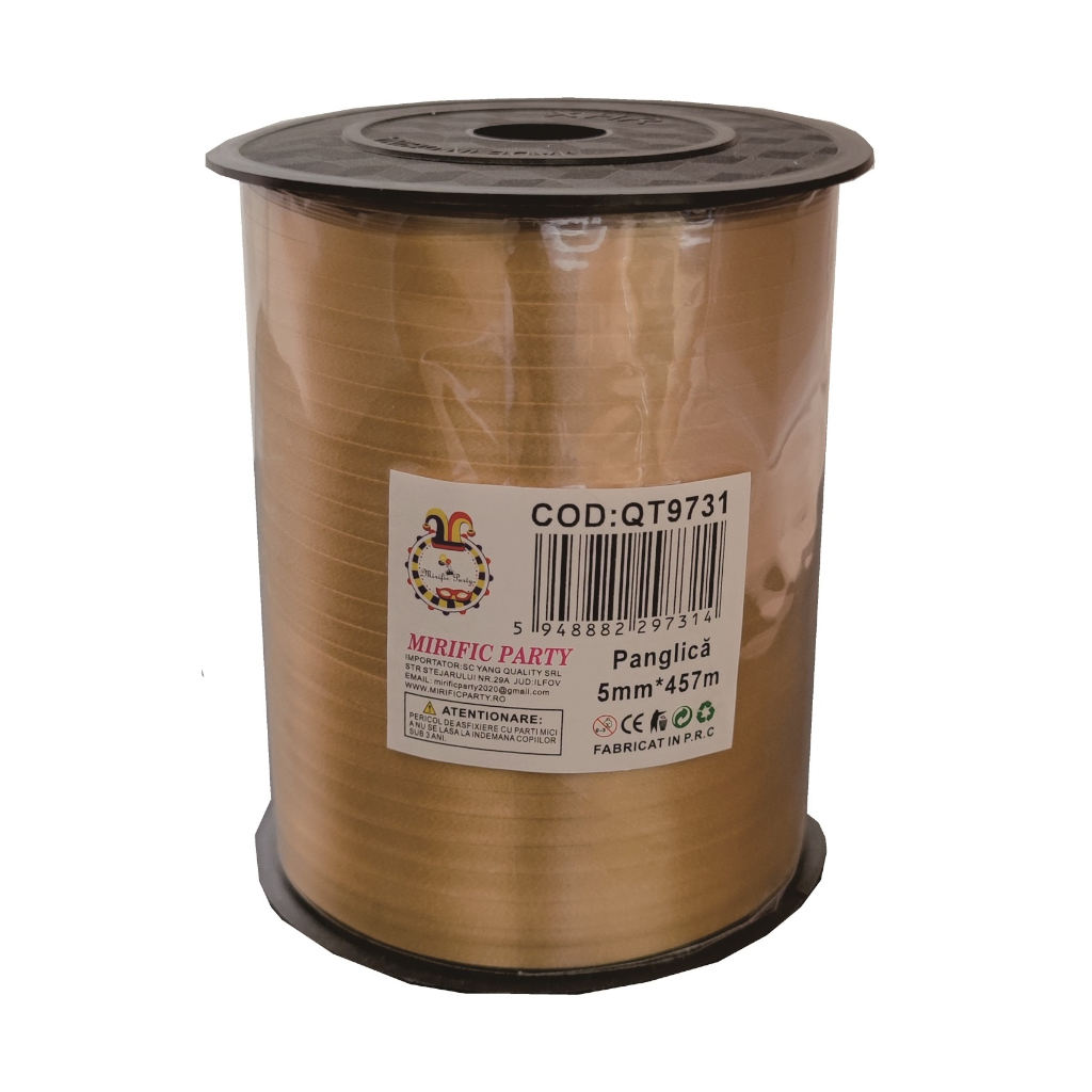 Panglica cadou auriu, 457 m x 5 mm