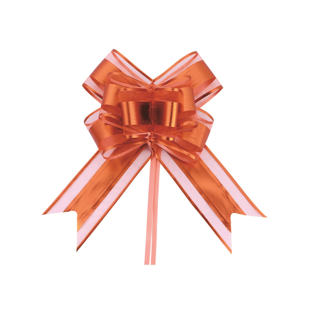 Funda cadou portocaliu, alb, 75x5 cm, 10 buc