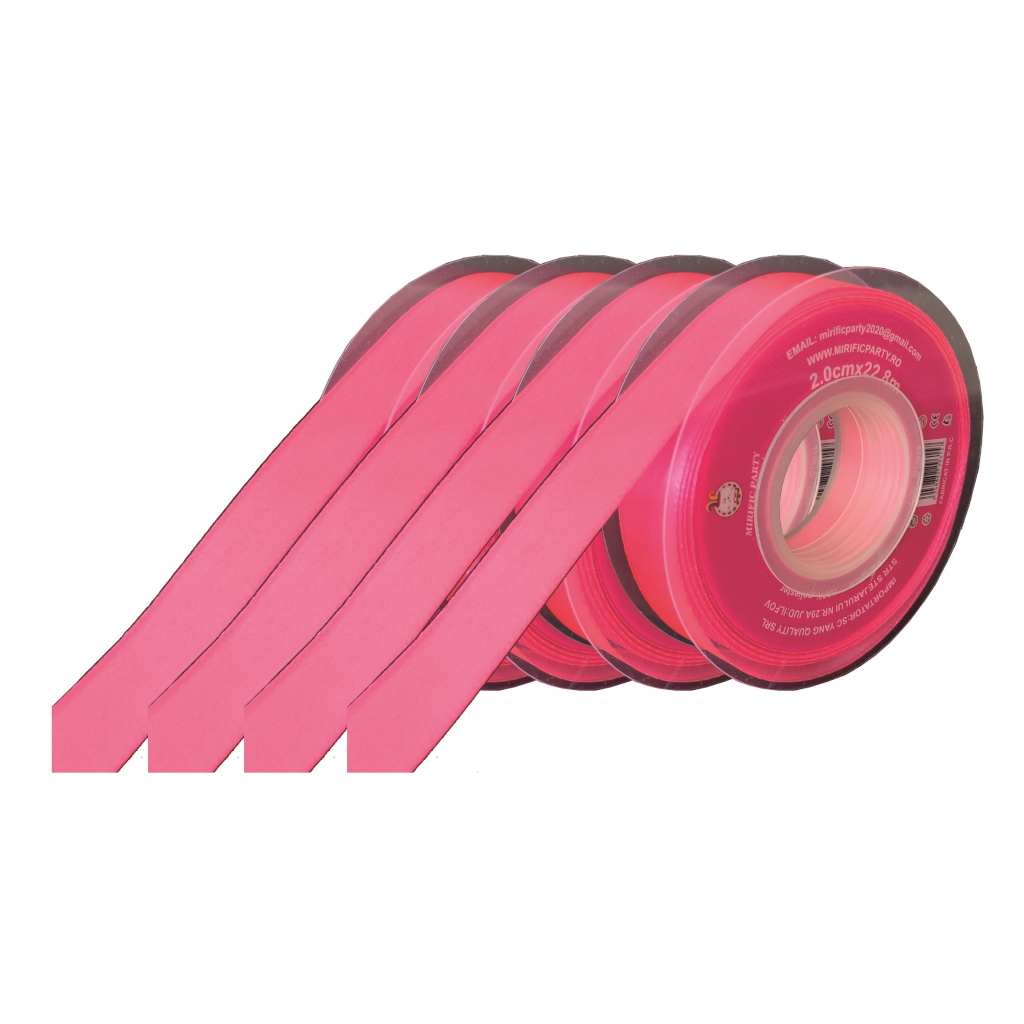 Panglica Satin roz, 23 m x 2 cm, QT9615