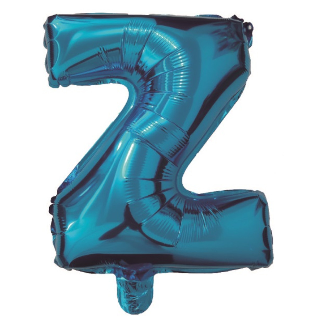 Balon party, folie metalizata albastru, 80 cm, litera Z