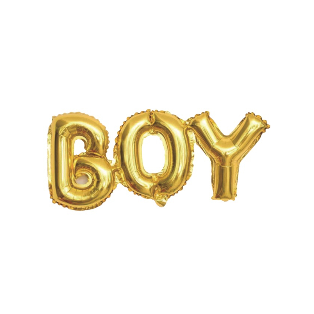 Balon party, folie metalizata auriu, 84x35 cm, boy