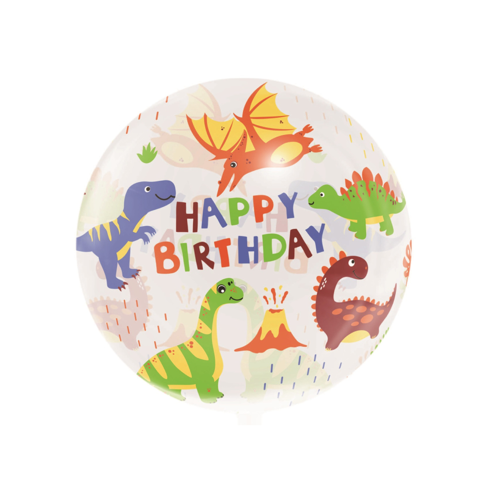 Balon party folie metalizata, multicolor, 50 cm, dinozaur, PPLM0863