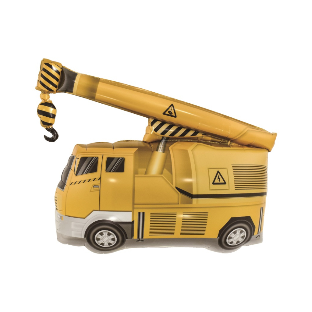 Balon party, folie metalizata multicolor, 83x77 cm, camion cu remorca