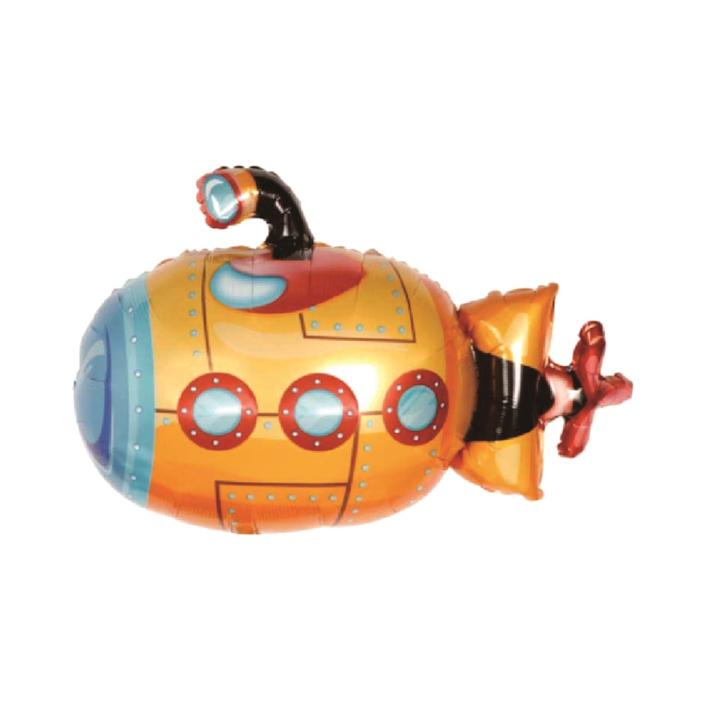 Balon party, folie metalizata multicolor, 95x73 cm, submarin