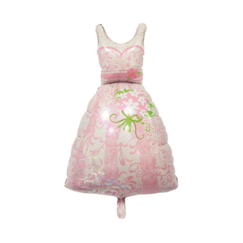 Balon party, folie metalizata roz, 120x68 cm, rochie