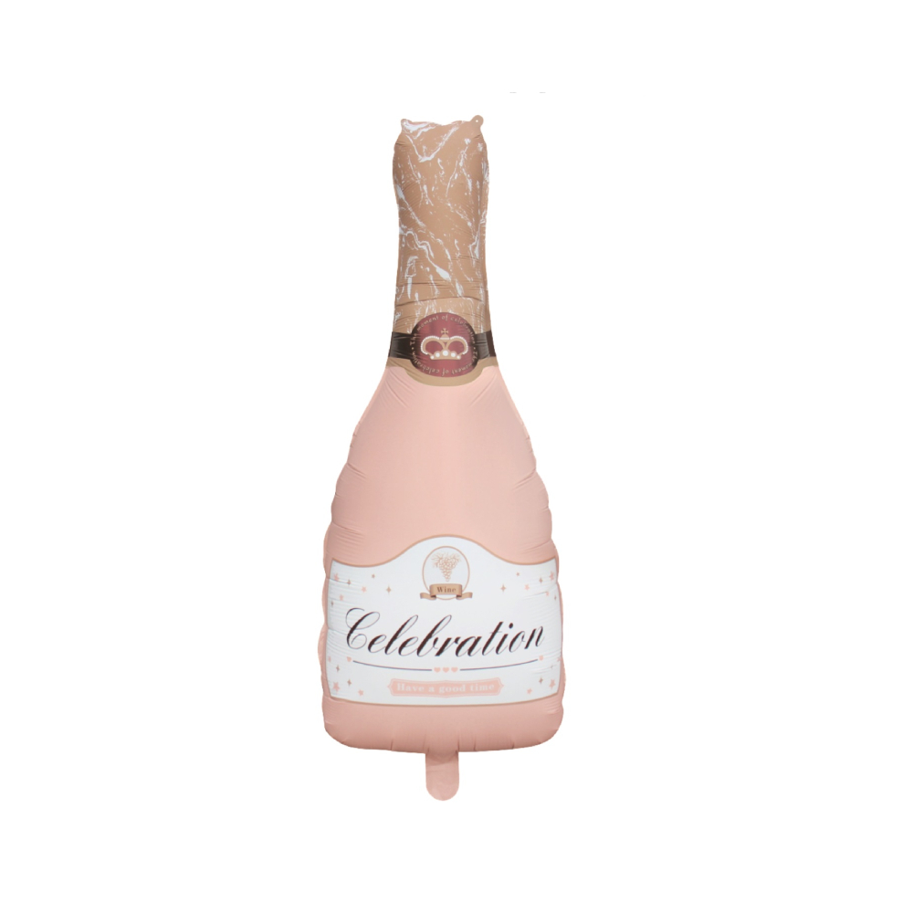 Balon party folie metalizata roz, alb, 44x86.5 cm, sampanie, PPLM0902