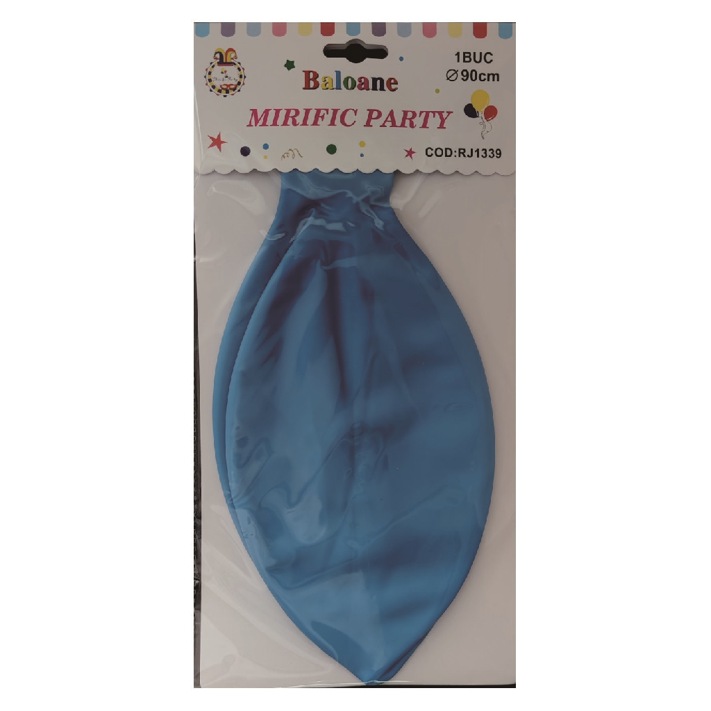 Balon party latex, albastru deschis, 90 cm