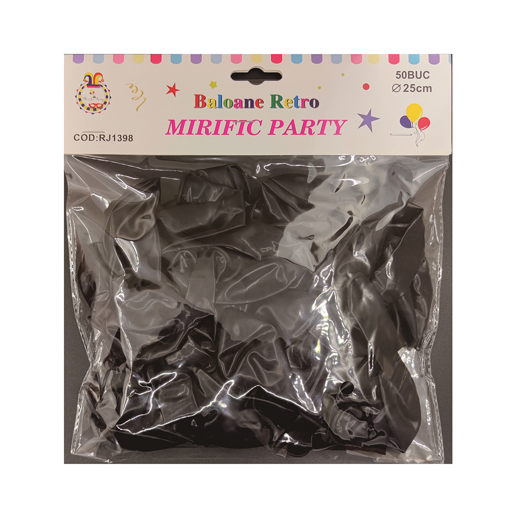 Balon party latex, albastru, 25 cm, 50 buc