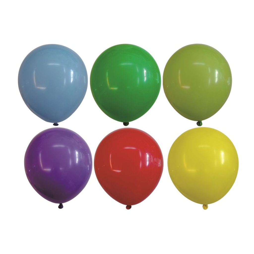 Balon party latex, multicolor, 25 cm, 25 buc