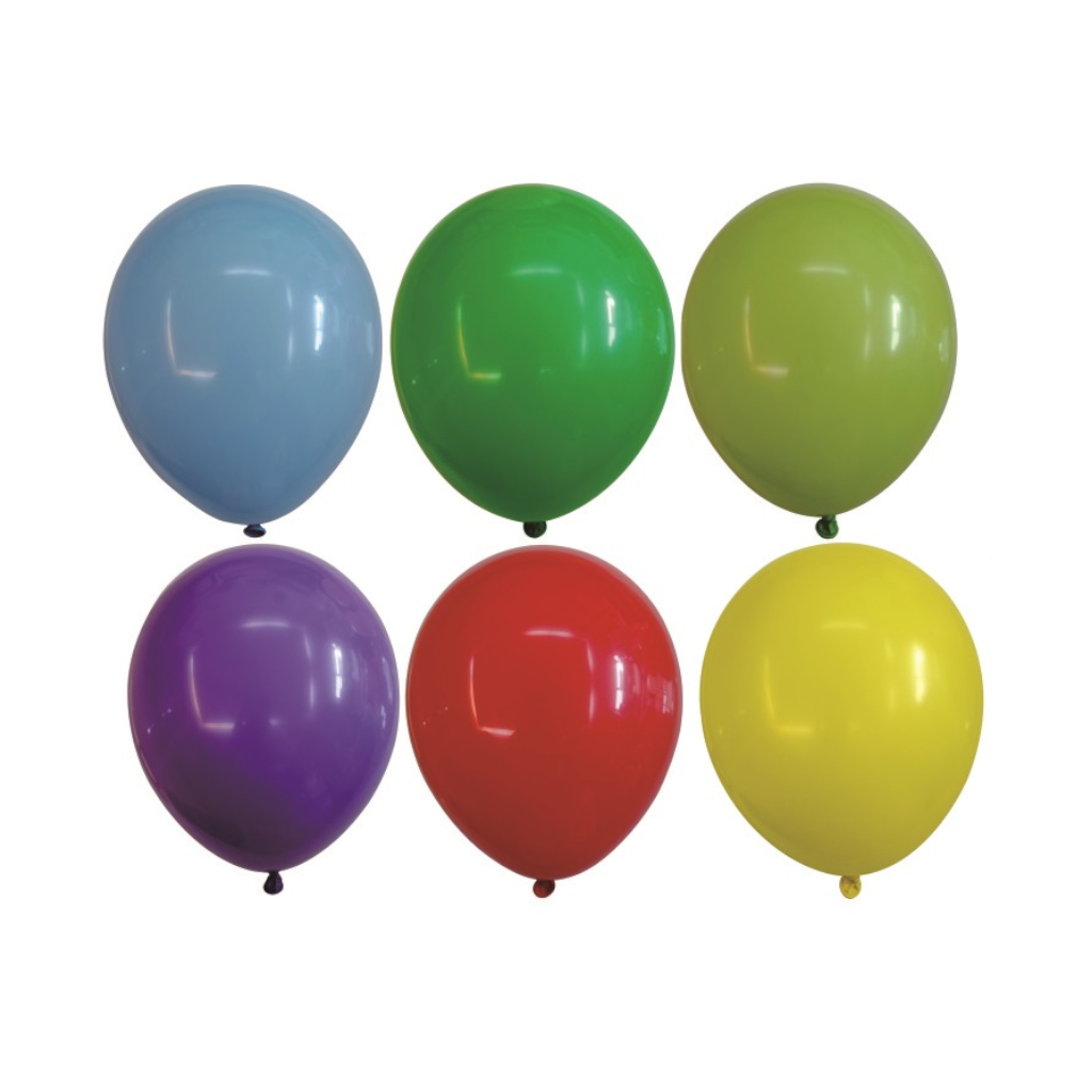 Balon party latex, multicolor, 25 cm, 50 buc