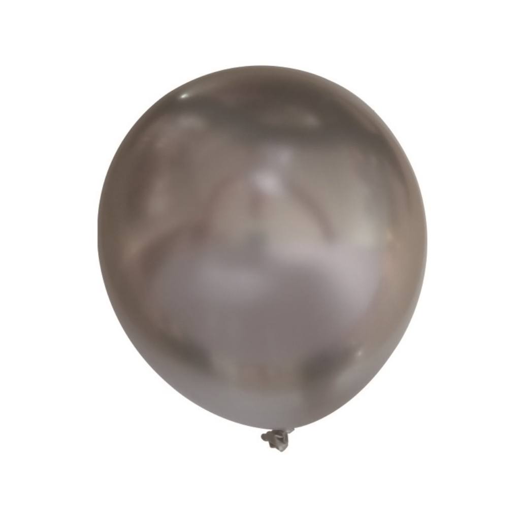 Balon party latex, argintiu, 30 cm, 50 buc