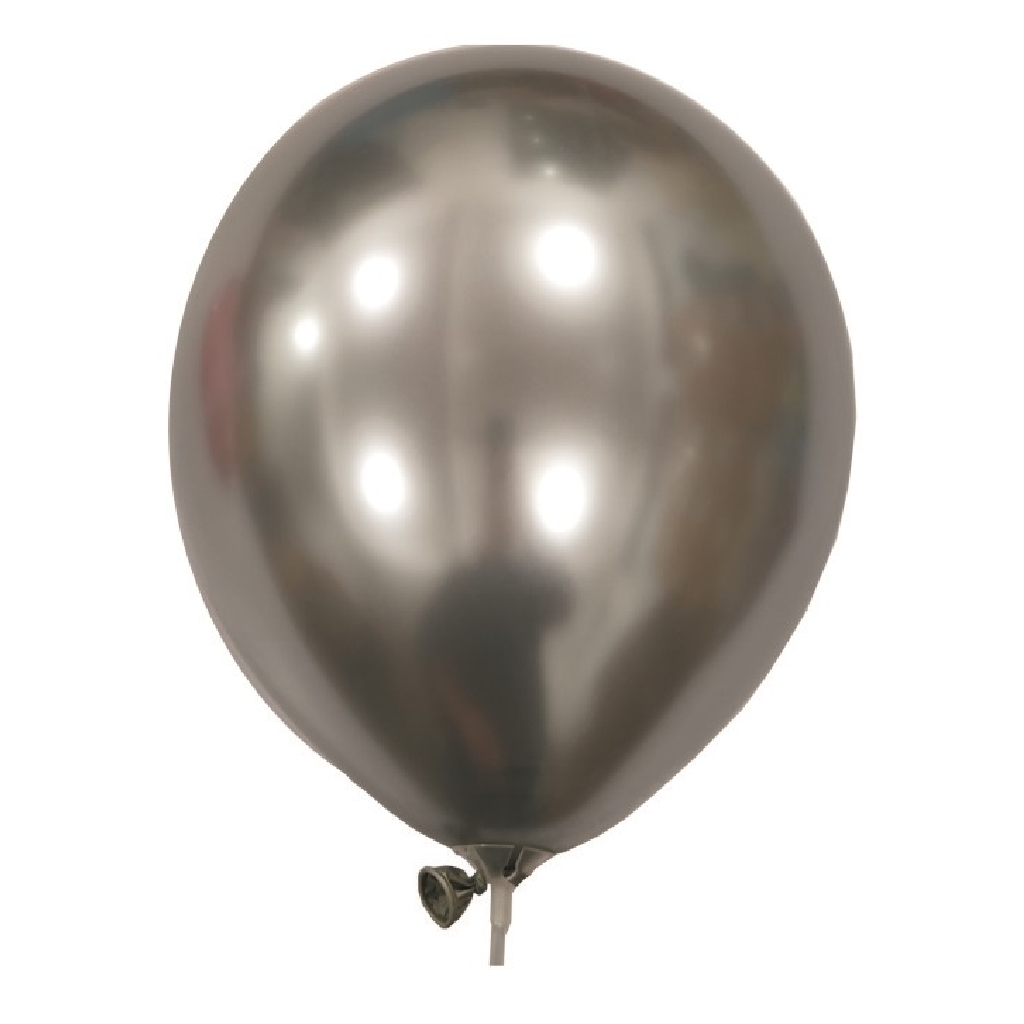 Balon party latex, argintiu, 30 cm, 20 buc