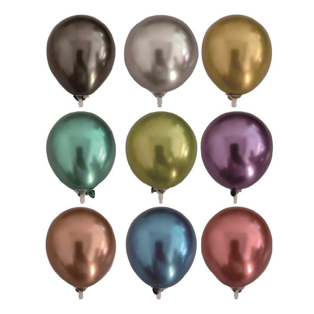 Balon party latex, diverse culori, RJ1477, 12.5 cm, 100 buc