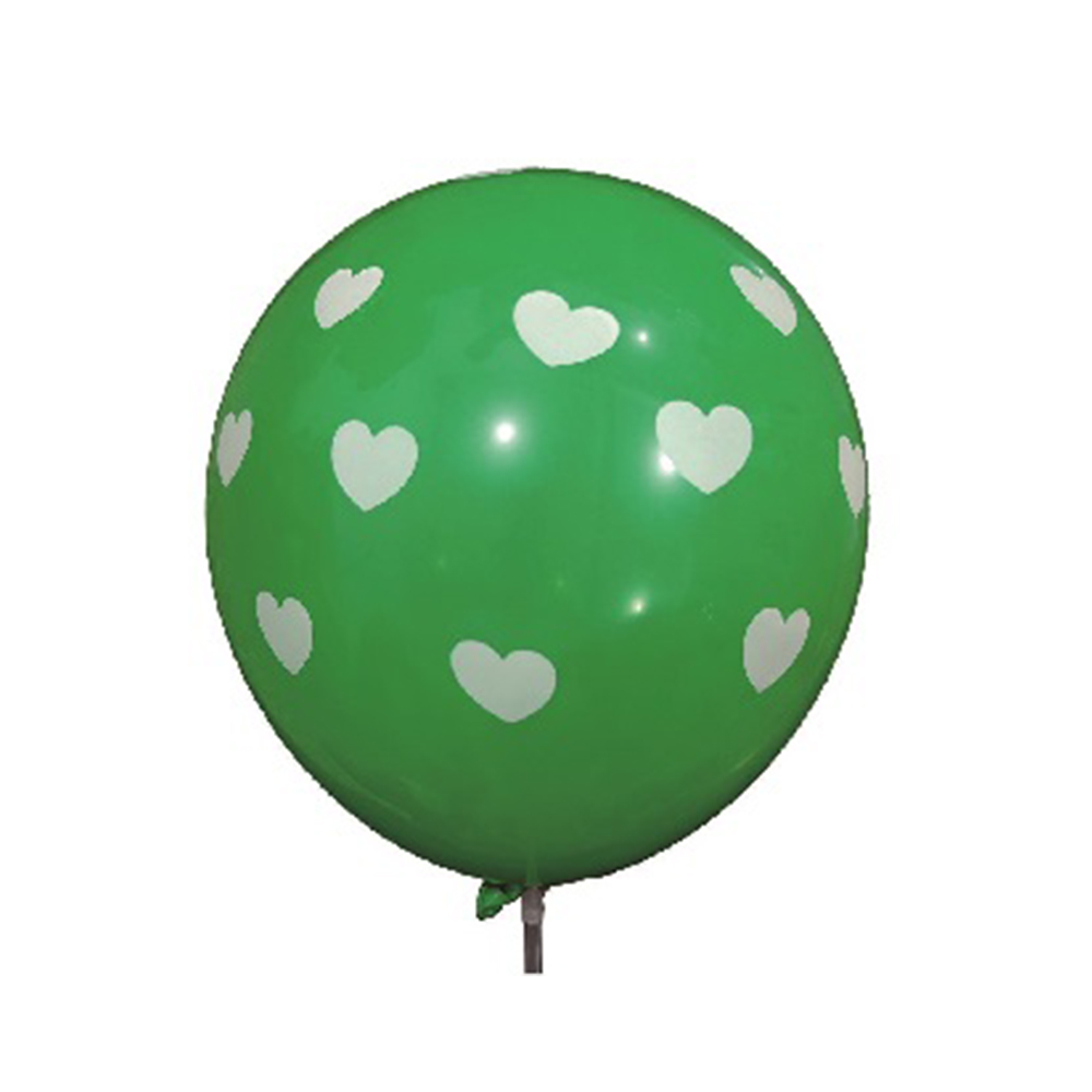 Balon party latex, multicolor, inima, 30 cm, 20 buc
