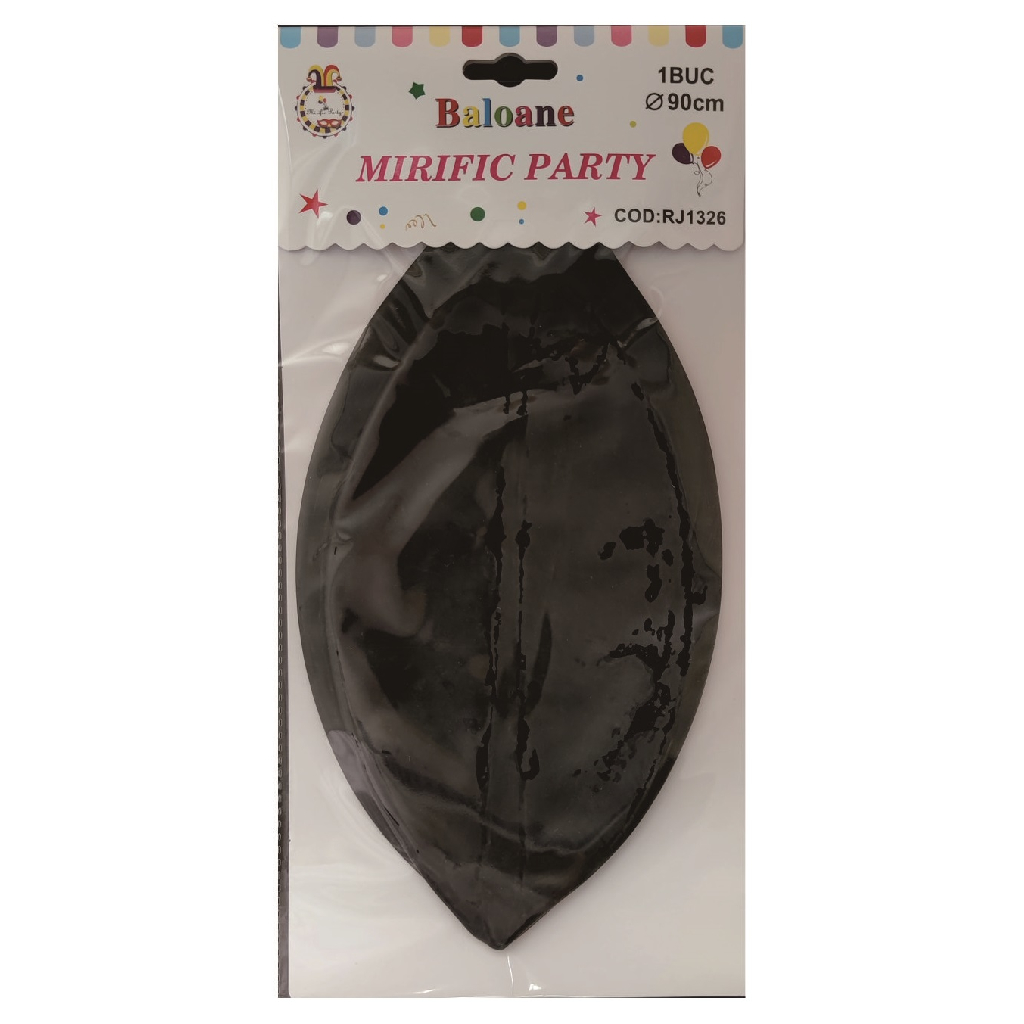 Balon party latex, negru, 90 cm