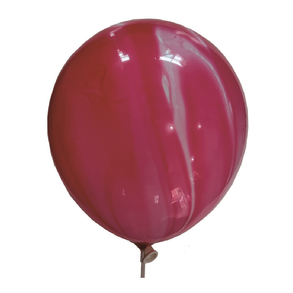 Balon party latex, rosu, alb, 35 cm, 5 buc