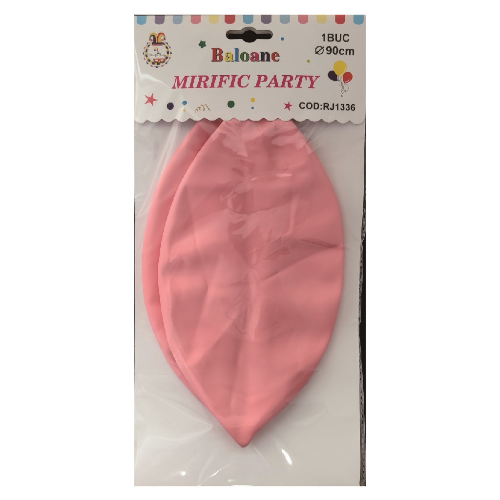 Balon party latex, roz deschis, 90 cm