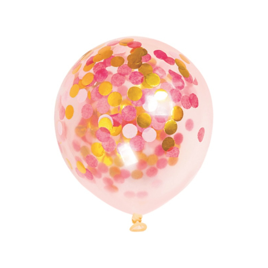 Balon party, latex transparent 50 cm, paiete colorate