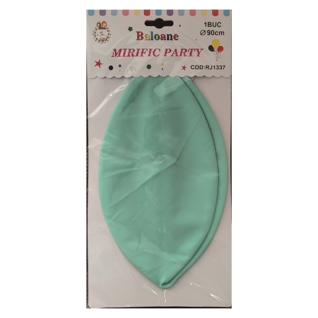Balon party latex, turcoaz deschis, 90 cm