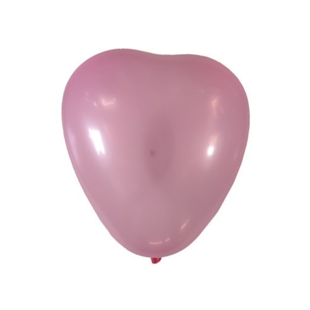 Balon party latex, violet, 25 cm, inima, 25 buc