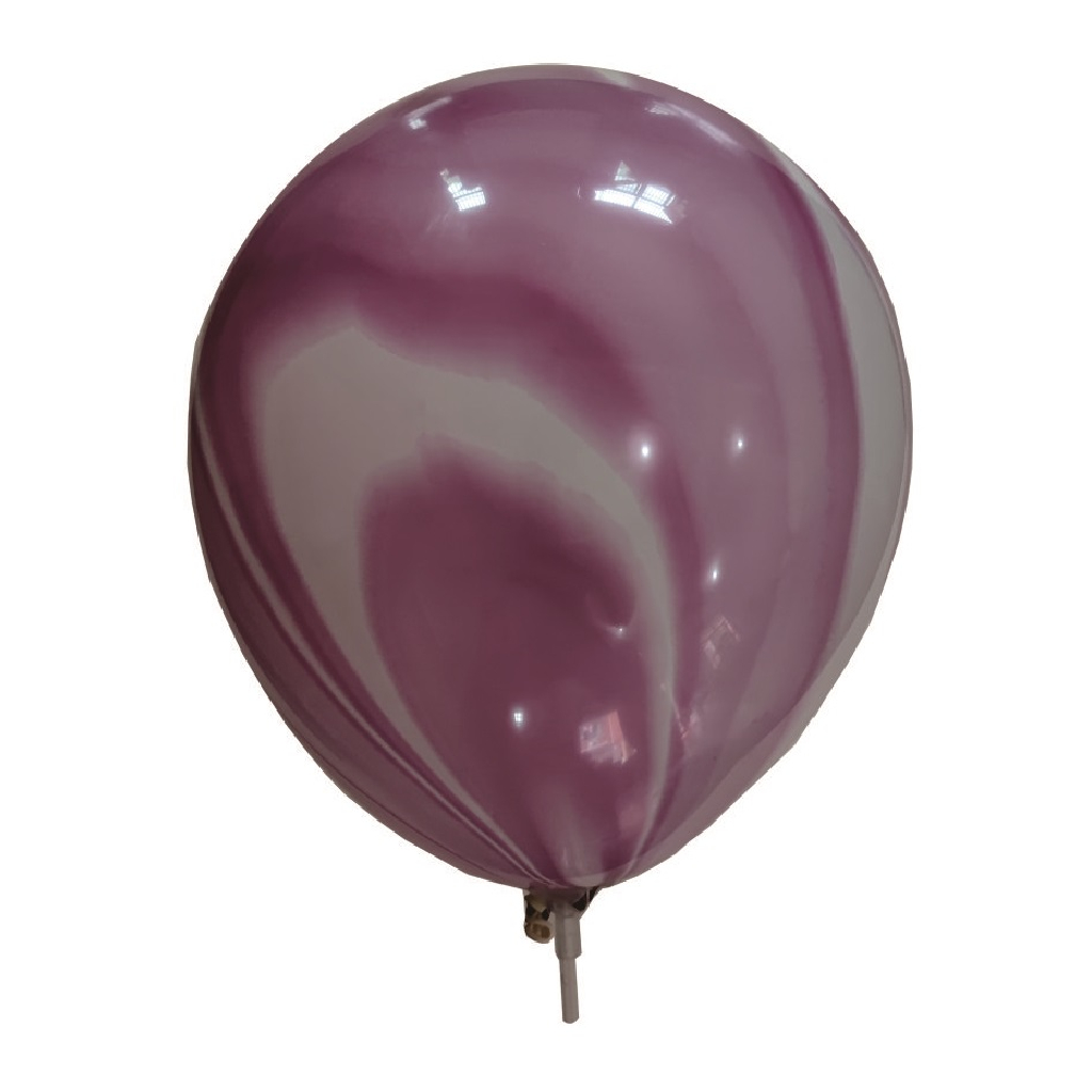 Balon party latex, violet, alb, 35 cm, 5 buc