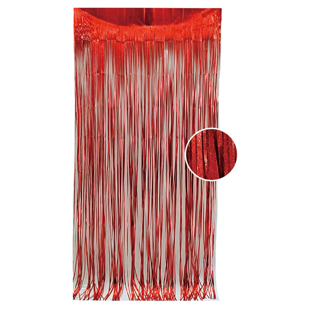 Cortina rosu, 2 m x 1 m, QT9899