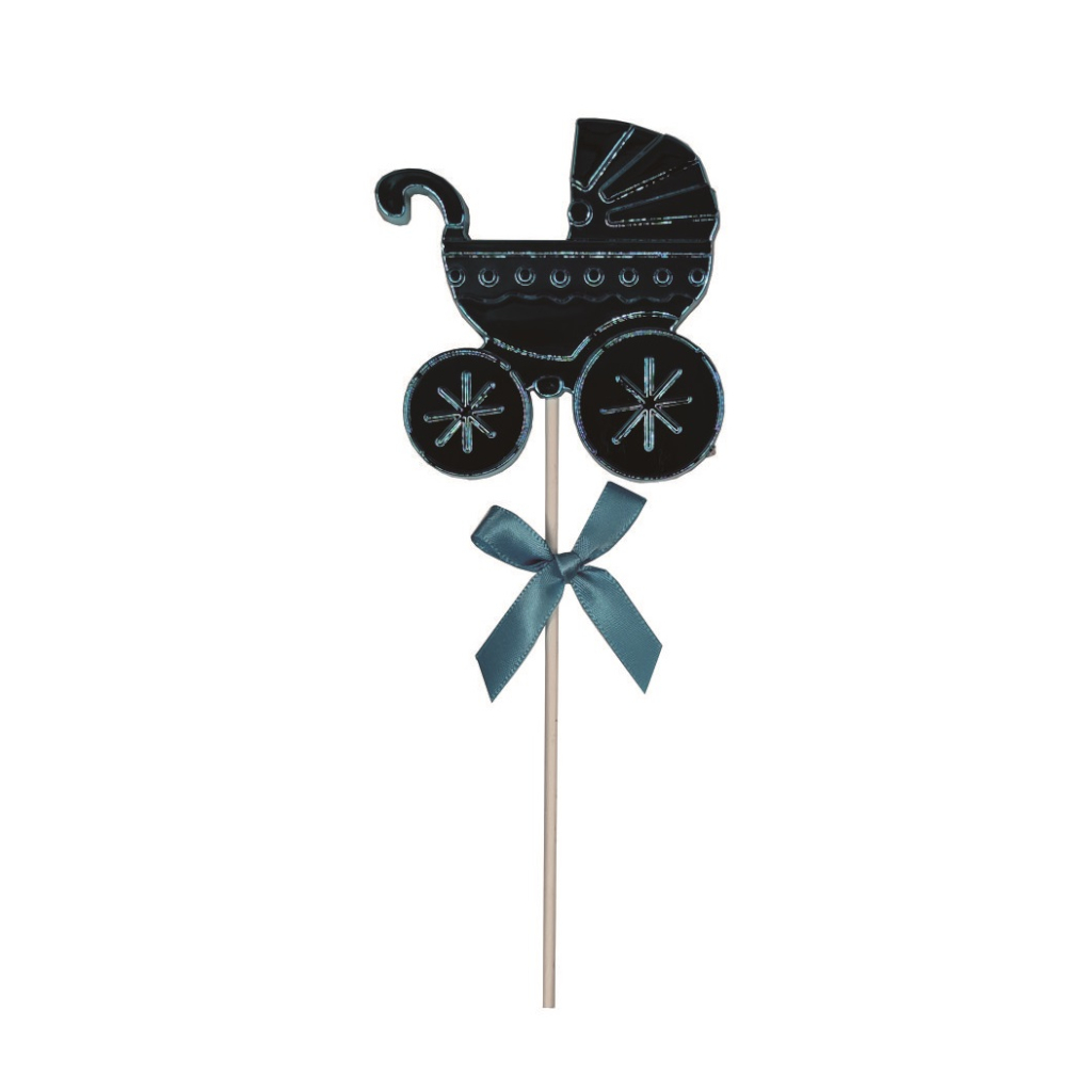 Topper albastru, 21 cm, carut bebe