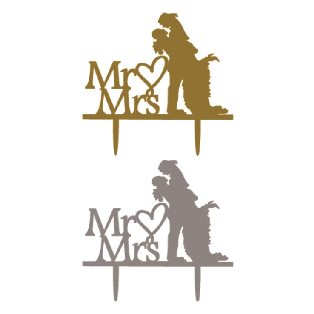 Topper auriu/argintiu, mr and mrs