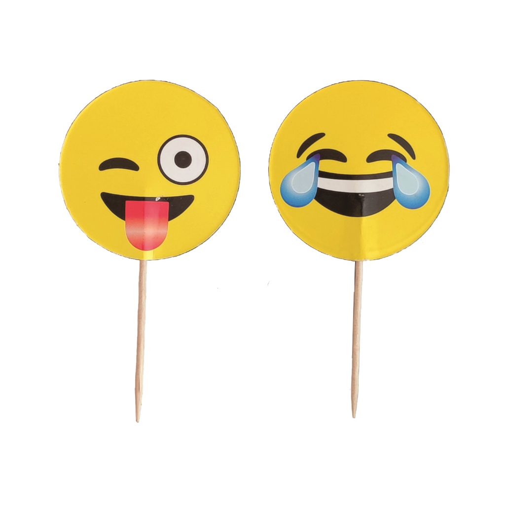 Set 24 buc. scobitori decorative, emoticoane