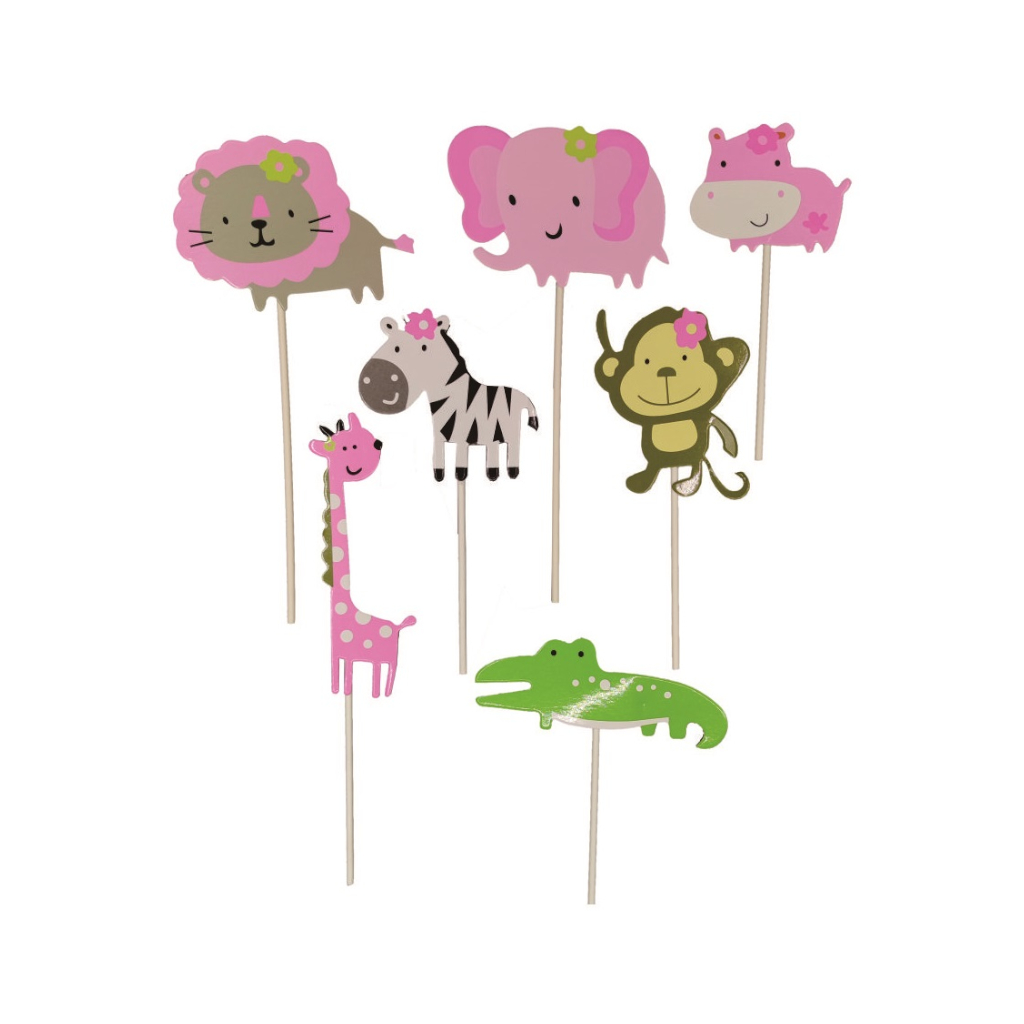 Set 7 buc. topper multicolor, animalute