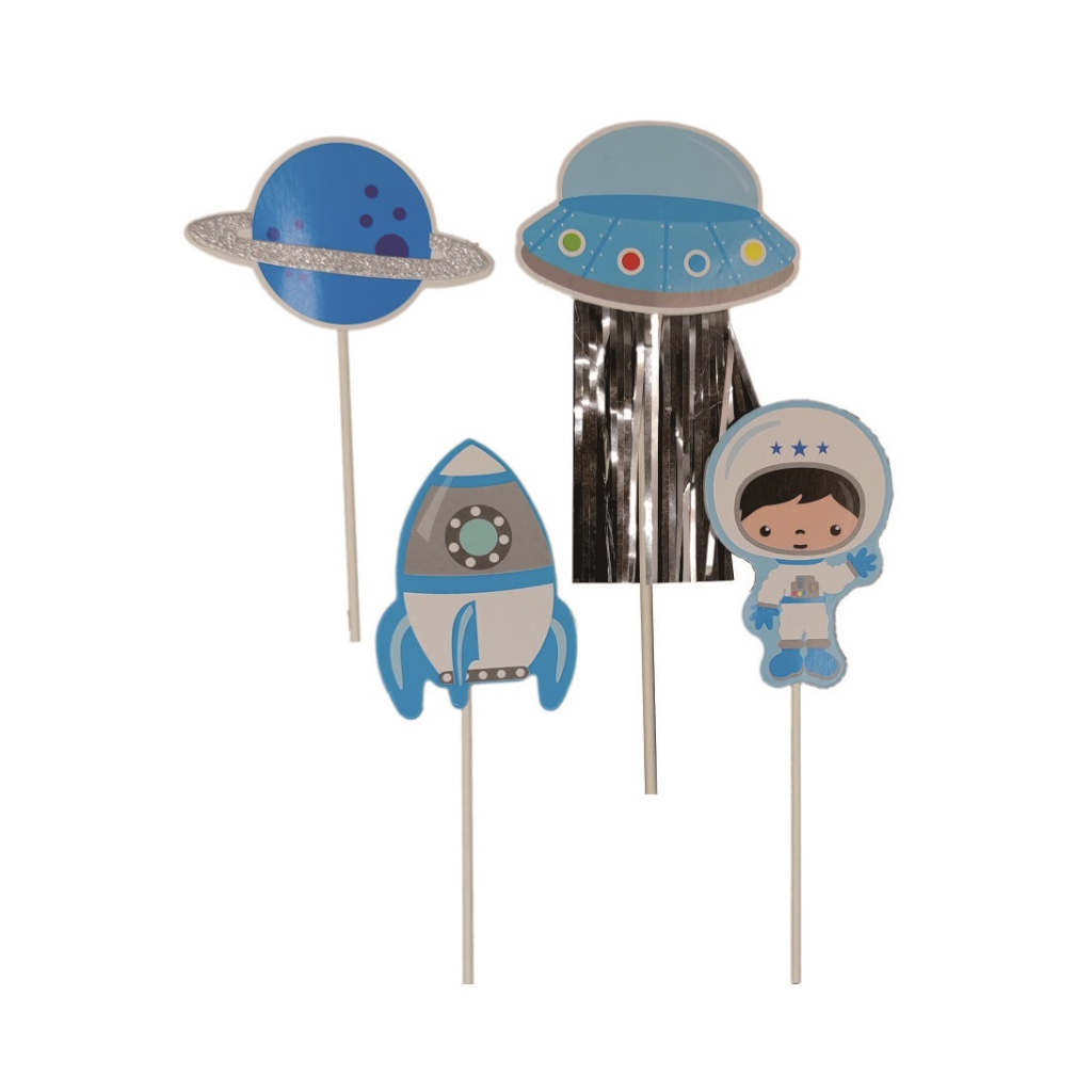 Set 4 buc. topper multicolor, astronaut, baiat
