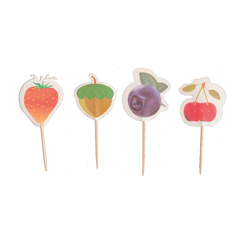 Set 24 buc. scobitori decorative fructe, diverse modele