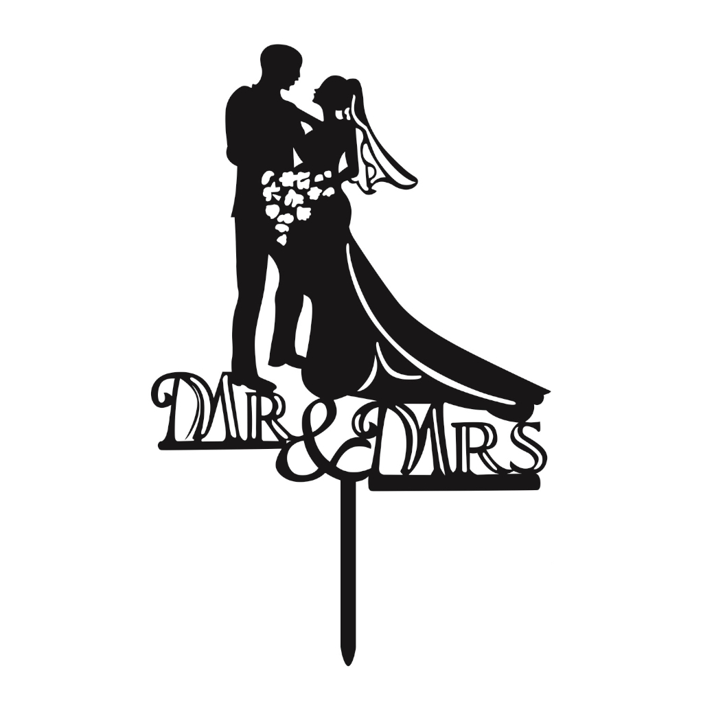 Topper negru, 180x116x1.5 mm, mr and mrs