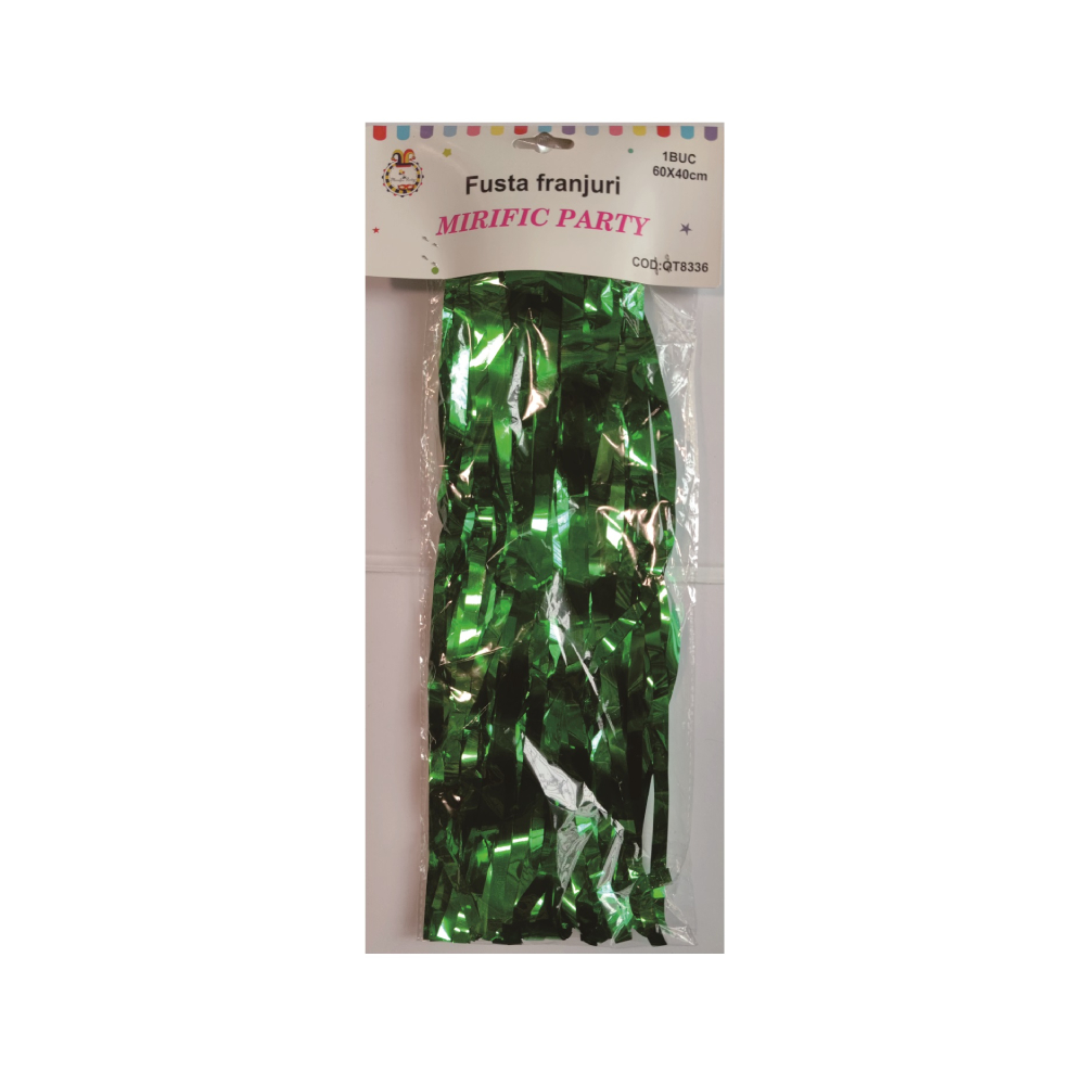 Fusta party verde, 60x40 cm, PPQT8336