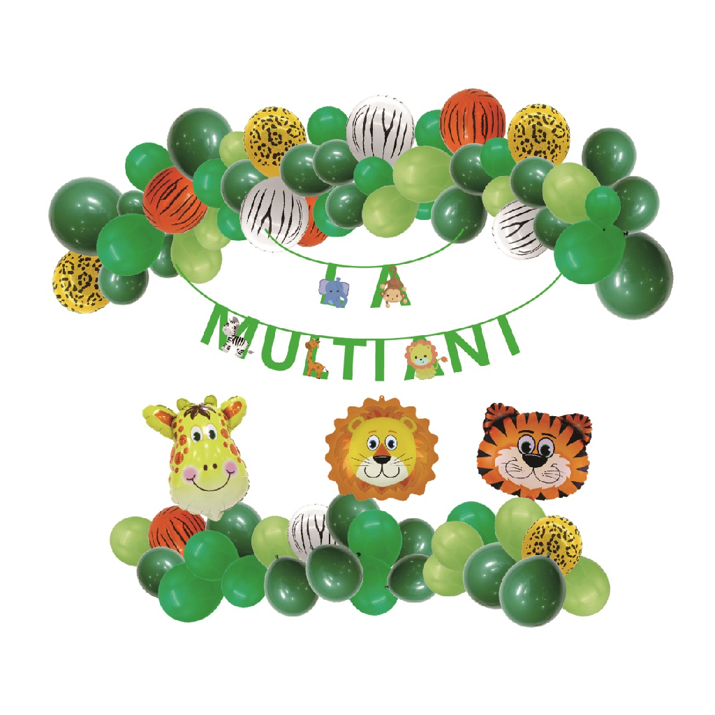 Set ghirlanda decorativa multicolor, 3 m, 79 buc, animalute, TZ5325