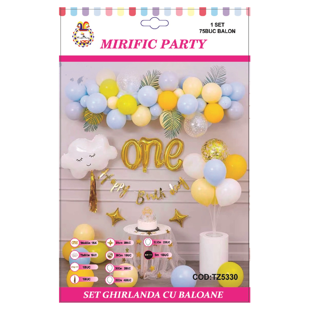 Set ghirlanda decorativa multicolor, TZ5330