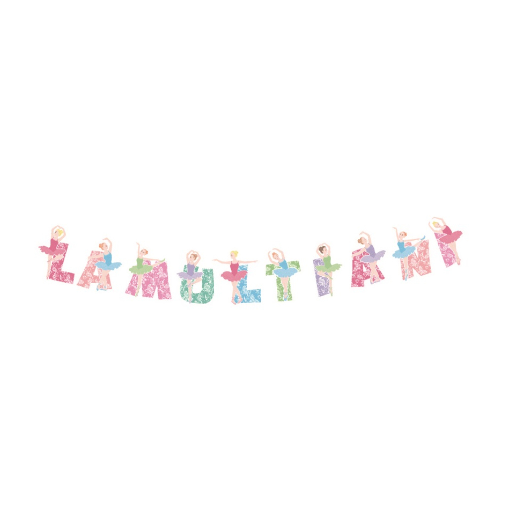 Ghirlanda decorativa multicolor, 33x22 cm, 4.5 m, balerina