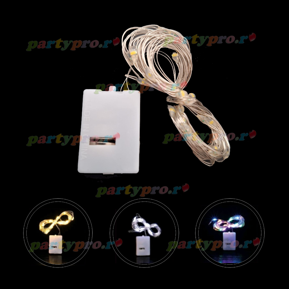 Instalatie 30 Mini LED-uri, 3 m, cu baterii, PPQT8186-8