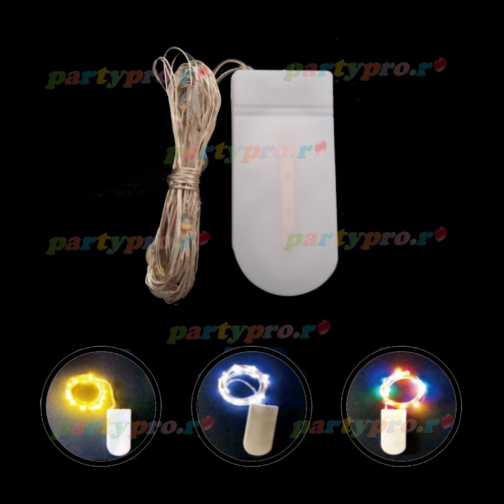 Instalatie 30 Mini LED-uri, 3 m, cu baterii, PPQT8192-4