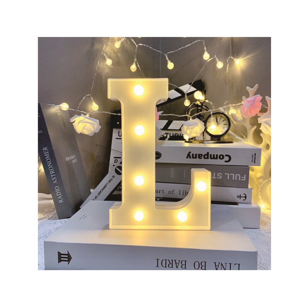 Lampa LED, 21x13x3.5 cm, cu baterii, litera L, PPQT8293