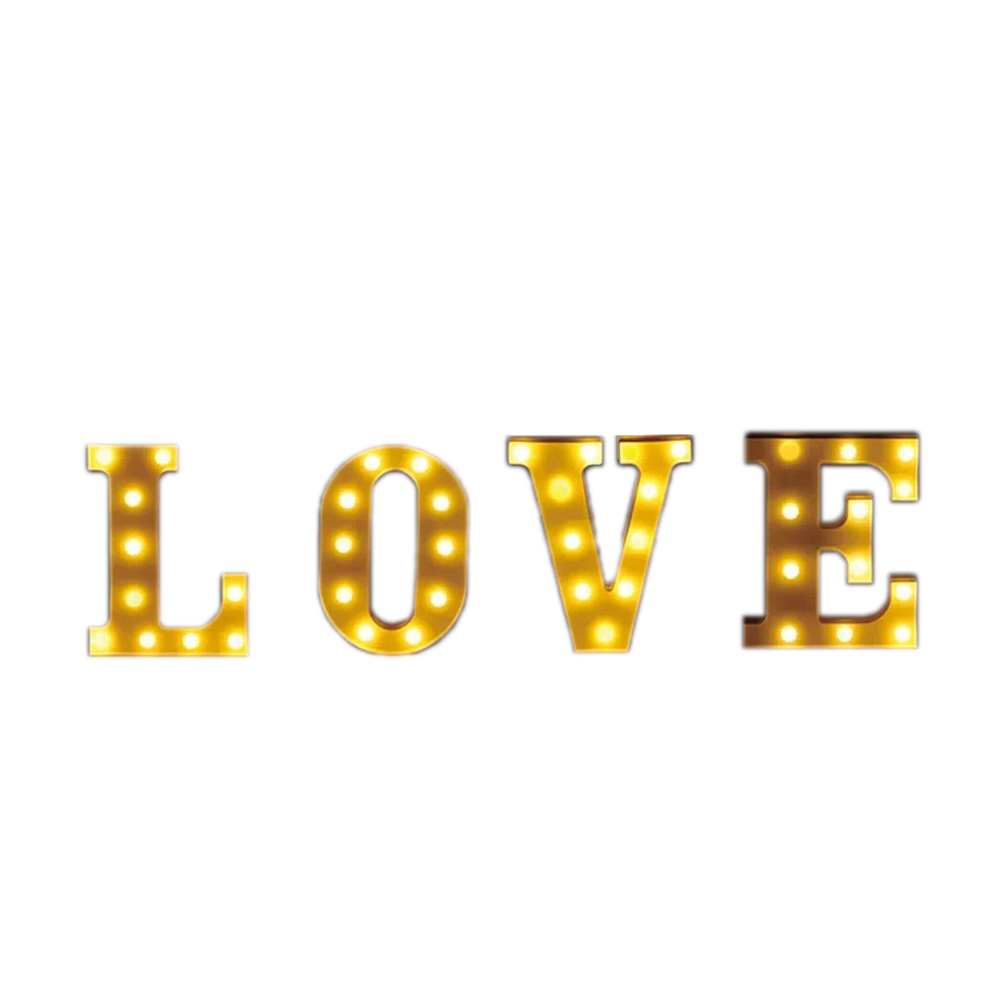 Lampa litera love, 22 cm, QT9896