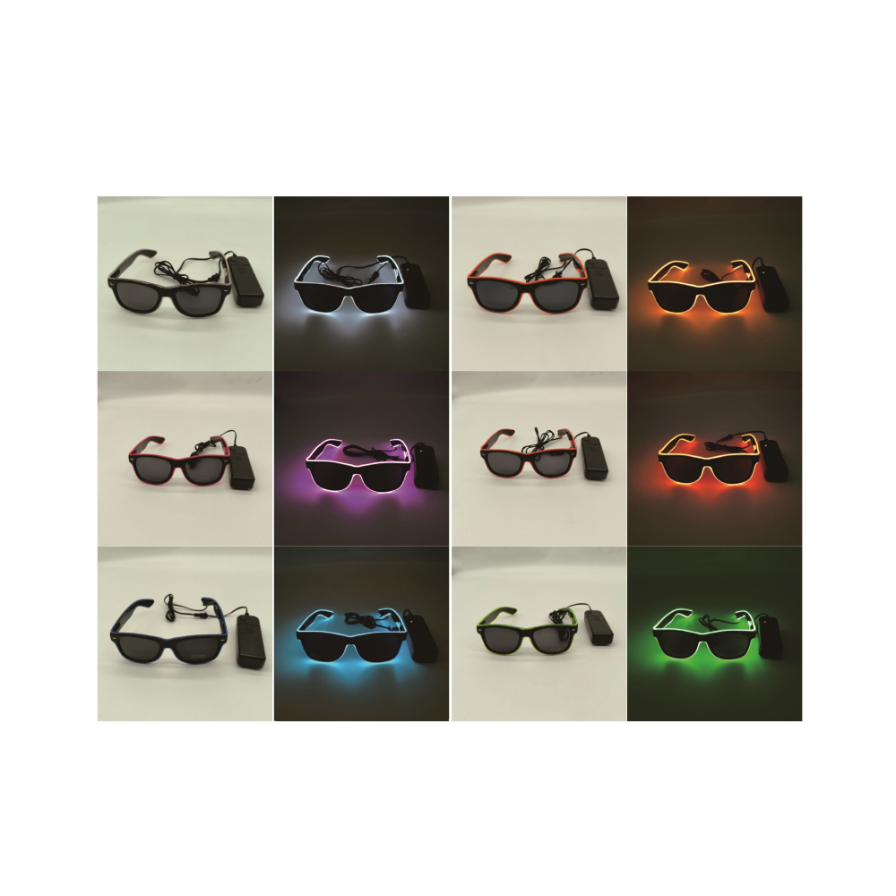 Ochelari neon, diverse culori, cu baterii, PPQT8380