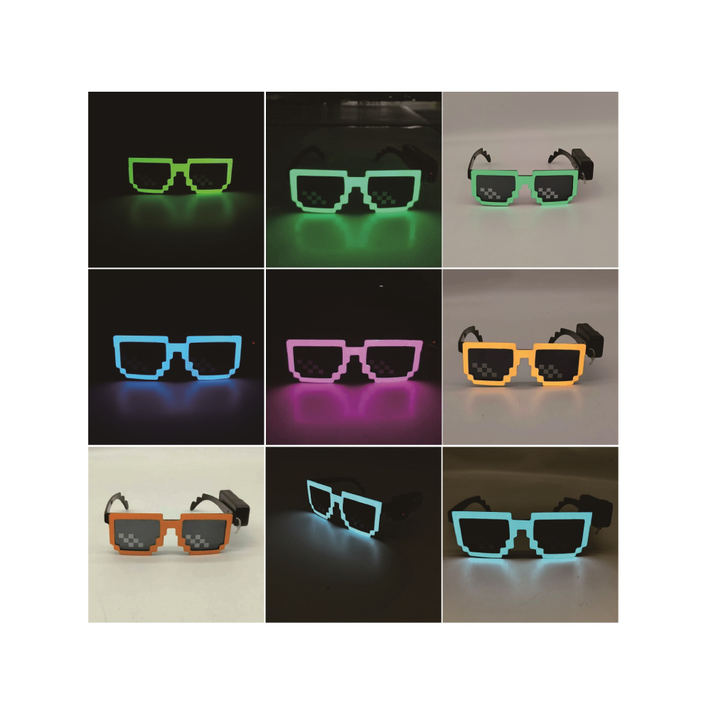 Ochelari neon, diverse culori, cu baterii, PPQT8382