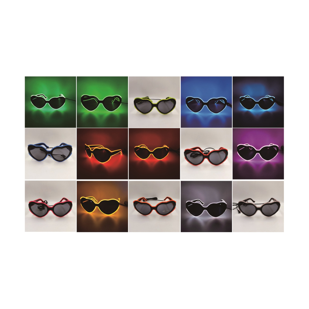 Ochelari neon, diverse culori, cu baterii, PPQT8383